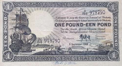 SOUTH AFRICAN ONE POUND BANKNOTE,978790,MH DE KOCK