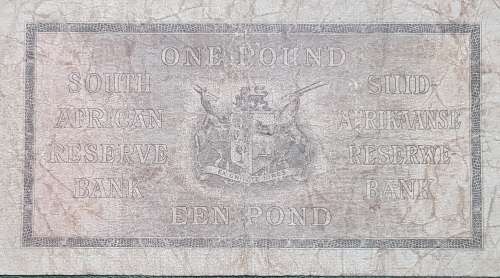 SOUTH AFRICAN ONE POUND BANKNOTE,J POSTMUS,768390