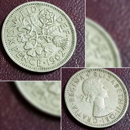 1962 BRITISH SIXPENCE