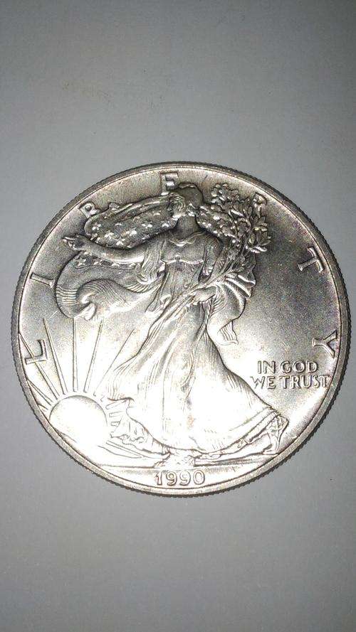 1990 1o/z FINE SILVER PEACE DOLLAR