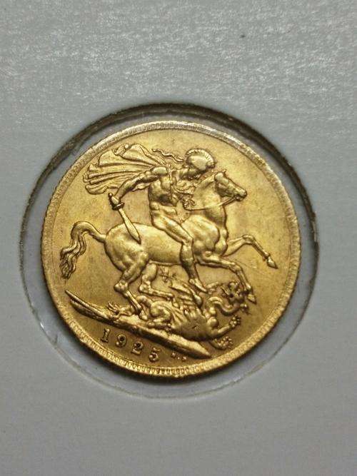 KING GEORGE V SERIES 1925 SA Sovereign sa marking GOLD Pound