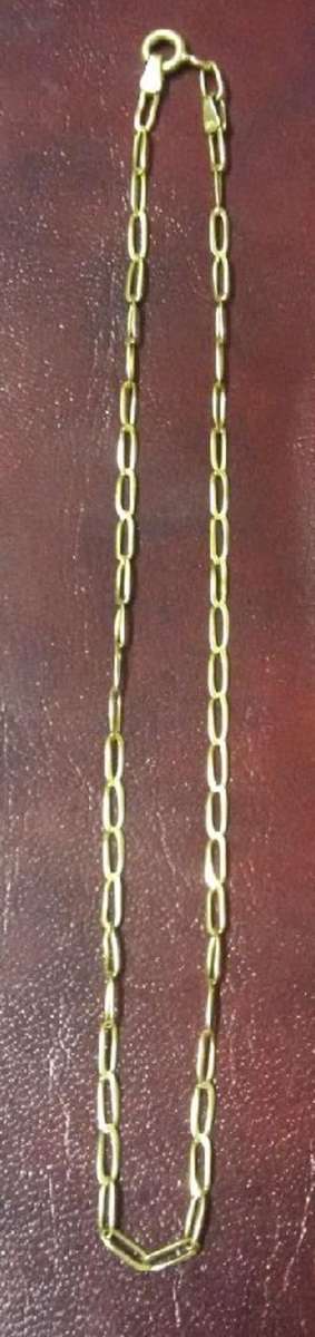 9CT GOLD LADIES ANKLE BRACELET 26CM