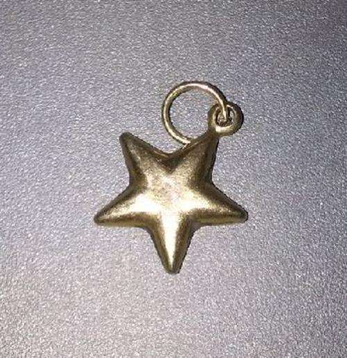 9CT GOLD STAR CHARM FOR BRACELET