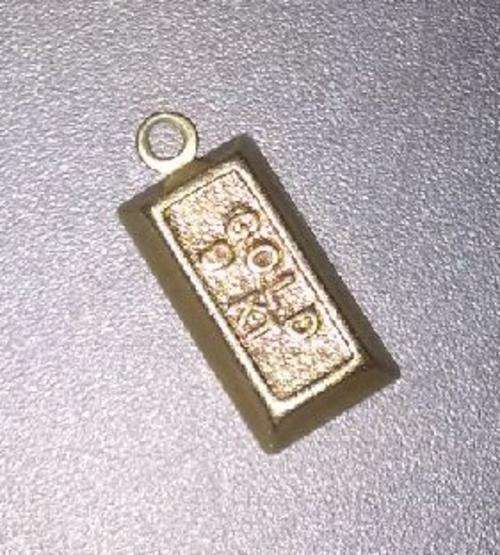 9CT GOLD GOLD BAR CHARM