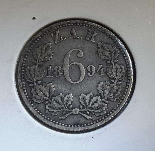 ZAR 1894 6PENCE - SILVER - PRESIDENT KRUGER SERIES @ LOW START R1 AUCTION