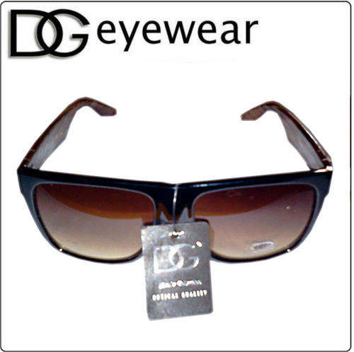 Brown Retro Striped DG Sunglasses