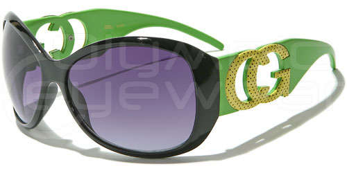 Green and Yellow Oversized Women CG Sunglasses