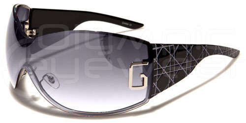 Oversized Womens DG Sunglasses Black and Grey Brand New