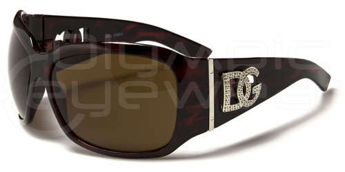 Oversized Womens DG Sunglasses Tortoise Maroon coloured -  Brand New