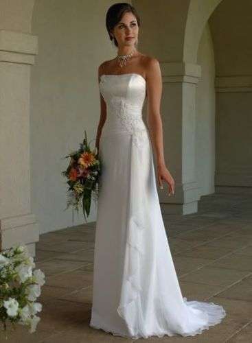 New Chevon Wedding Dresses bride gown Size 14