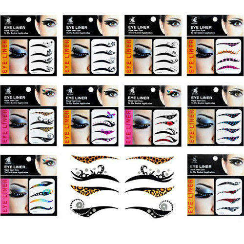 New Styles Temporary Eye Stickers Tattoos Transferable Eyeshadow Eyeliner