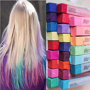 6 Non-toxic Temporary Coloring Hair Chalk Dye Soft Pastels Salon DIY Kits