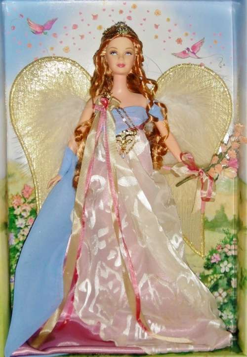 Barbie Collector Fantasy Doll Collection PINK LABEL Golden Angel Barbie 2006