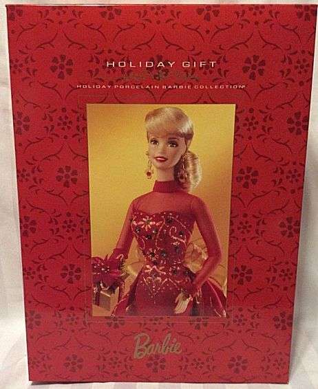 Barbie Collector Limited Edition Holiday Gift Handpainted PORCELAIN Barbie Doll 1998 w/Shipper
