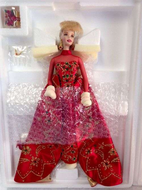 Barbie Collector Limited Edition Holiday Gift Handpainted PORCELAIN Barbie Doll 1998 w/Shipper
