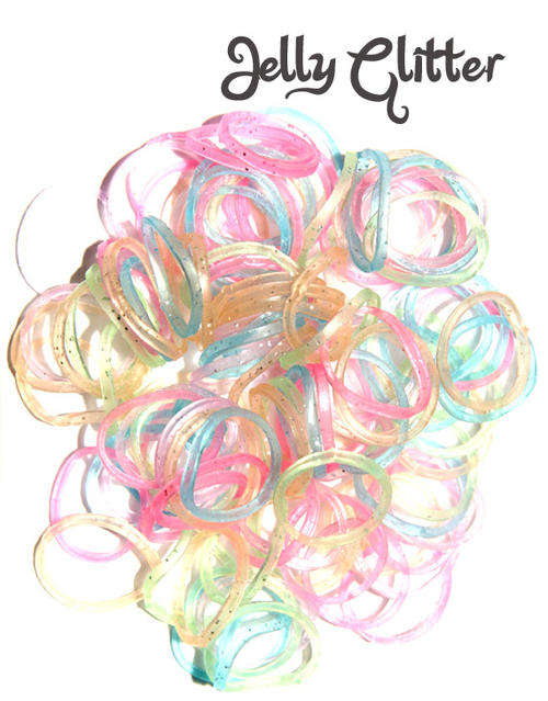 Glitter Loom Rubber Bands mixed 600pcs