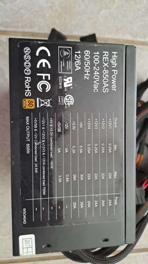 Yama REX-850AS 850W Gaming PSU With 12CM Fan