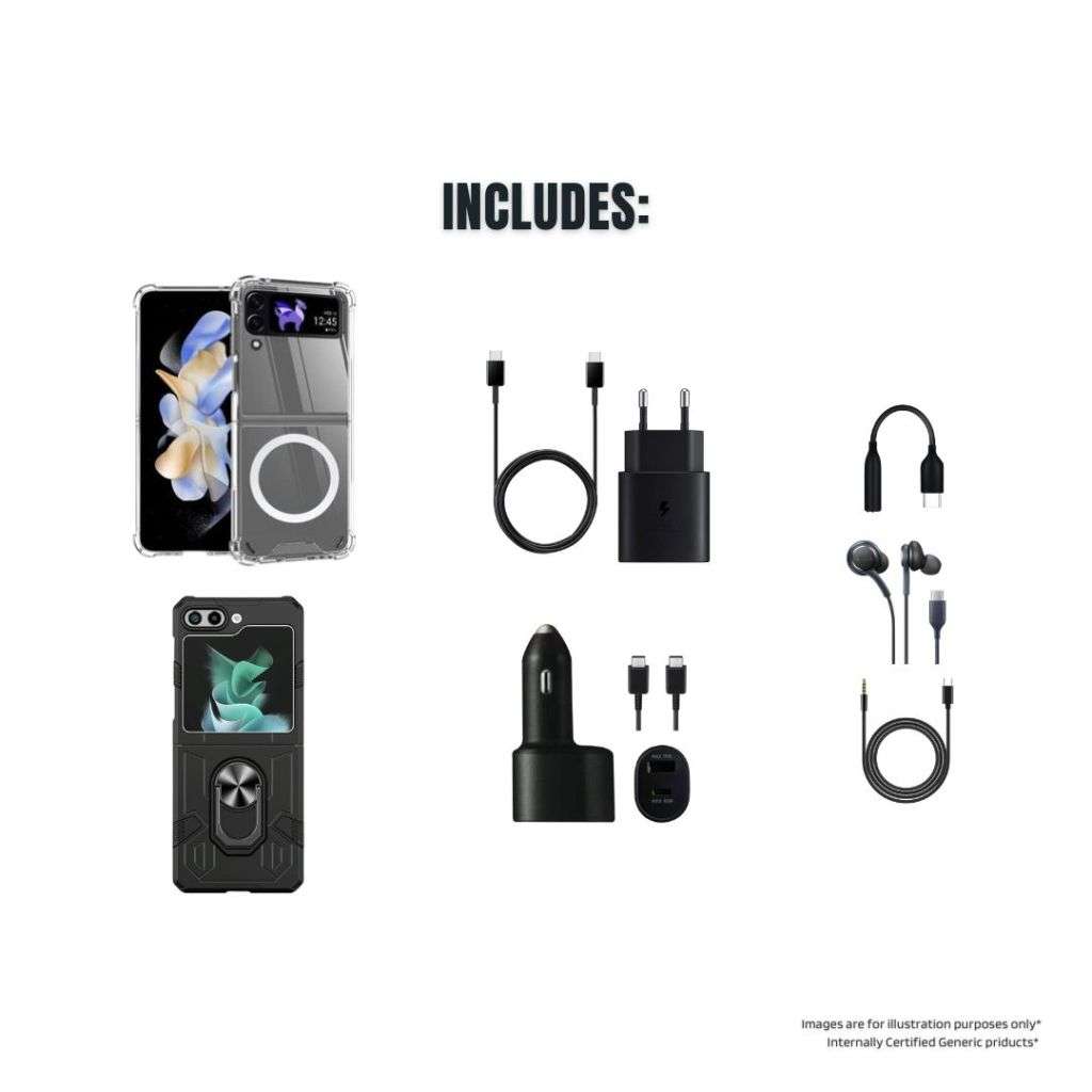 Samsung Galaxy Z flip 3 / Z flip 4 / Z flip 5 cover and Charger Kit