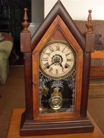 ANTIQUE ANSONIA CLOCK (CIRCA 8 /6 /1882 )