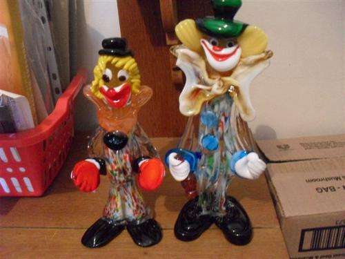 2 LOVELY MURANO CLOWNS.....PLEASE VIEW CONDITION