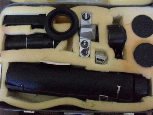 ASAHI PENTAX CAMERA WITH LENSES IN SUITCASE
