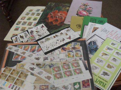 A JOBLOT OF VARIOUS SA DEFINITIVES...MINT/USED/POSTAL BULLETINS ETC ETC