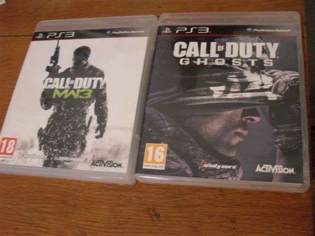 2 X PS3 GAMES CALL OF DUTY MW3 AND GHOSTS......