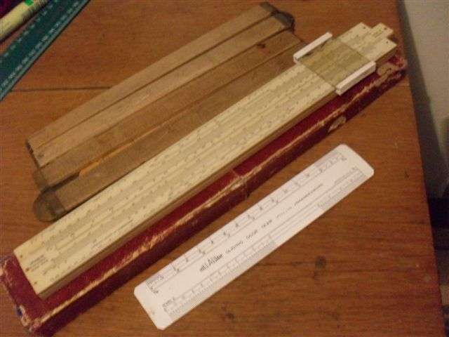 2 X WELL USED BOXWOOD AND BRASS 4 FOLD RULERS ++++++