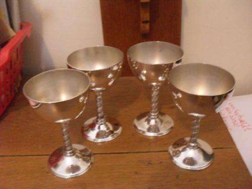 4 X PRETTY S/P GOBLETS....