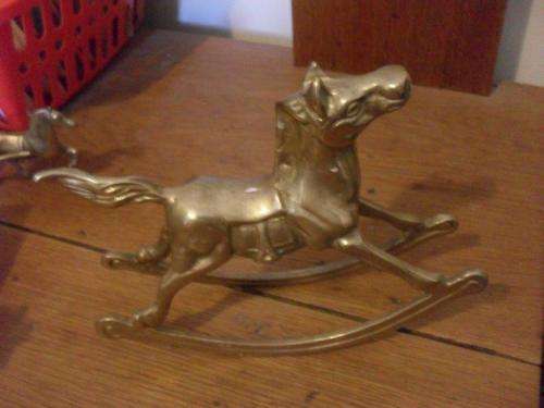 GORGEOUS BRASS ROCKING HORSE ORNAMENT