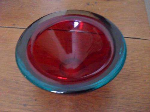 STUNNING RUBY RED MURANO BOWL.....