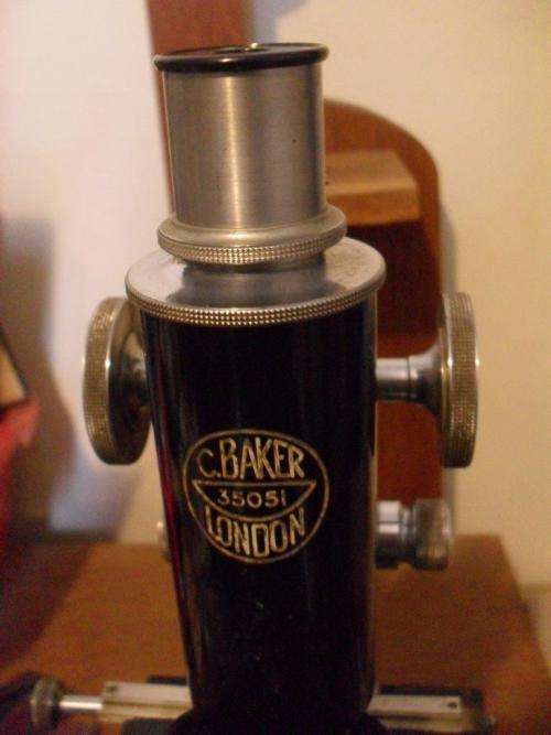VINTAGE MICROSCOPE....MADE BY C. BAKER LONDON NO 35051