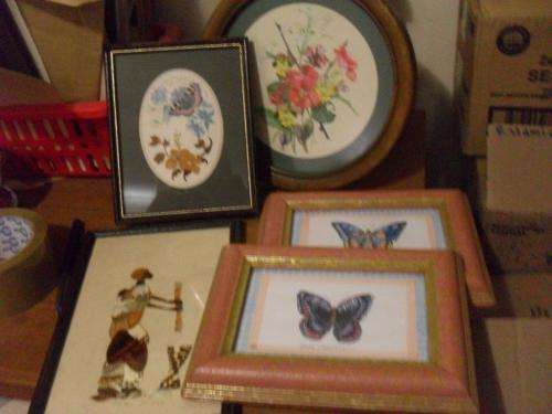 SOME PRETTY FRAMED PIECES OF  ART