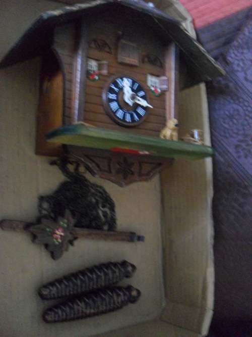 RARE SWISS CUCKOO CLOCK (LOTSCHER  SWITZERLAND )
