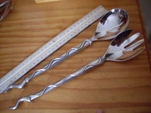 CAROL BOYES SALAD SPOON AND FORK