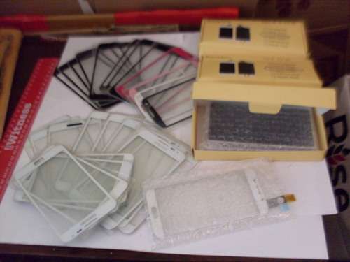 26 CELLPHONE FRONT SCREEN PROTECTORS (NEW) AND MORE