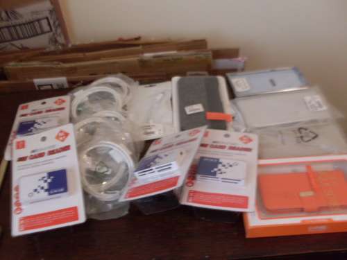 IPHONE 5 PEACH LEATHER CASE/CABLES ETC ETC ...ALL BRAND NEW ITEMS