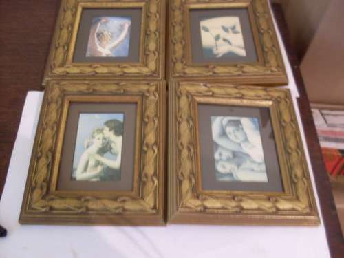 4 X PRETTY PICTURE FRAMES ( FRONT GLASS )
