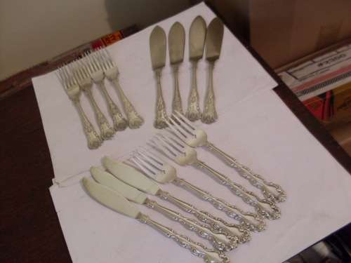 SOME BEAUTIFUL EPNS FISH KNIVES & FORKS
