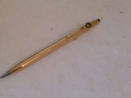 CROSS PROPELLING PENCIL...14 KT ROLLED GOLD MADE IN IRELAND.....1/20....WORKING