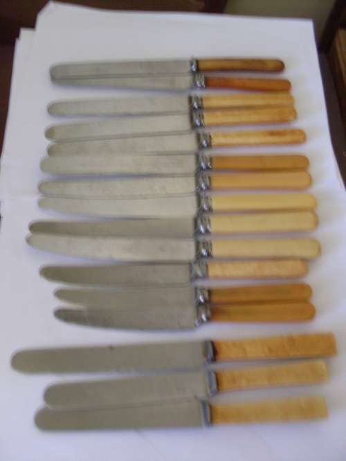 SOME VINTAGE BONEHANDLE KNIVES ON OFFER