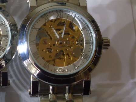 WOW.....BRAND NEW....2 X TRANSPARENT AUTOMATIC SKELETON MENS WATCHES