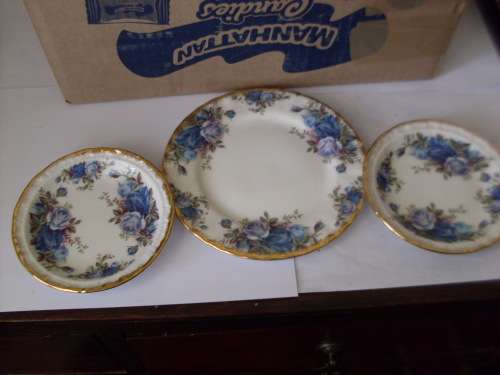 ROYAL ALBERT MOONLIGHT ROSE 3 X REPLACEMENT PIECES