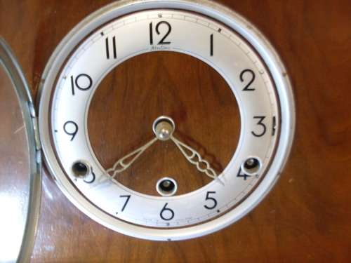 LARGE VINTAGE BENTIMA PERIVALE BRITISH MANTLE CLOCK...CIRCA 1930`S...WORKING