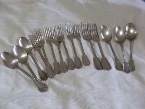 NICE FIND...VINTAGE CHRISTOFFLE FRANCE EPNS 6 SPOONS AND 9 FORKS