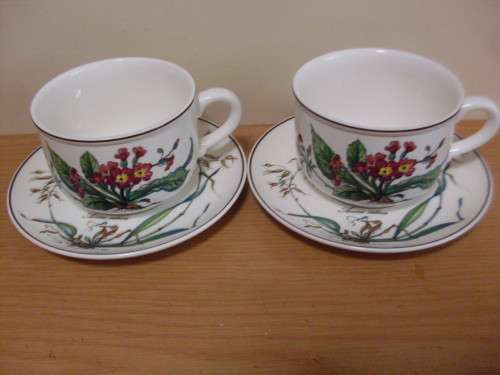 2 X VILLEROY AND BOCH LARGE CUP DUOS...BOTANICA PATTERN