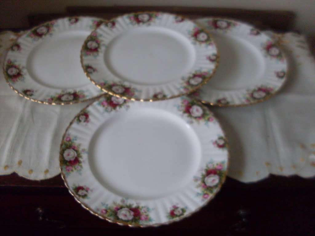 ROYAL ALBERT CELEBRATION 4 X  DINNER PLATES...26 CM X 26 CM EACH