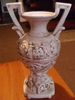 A DOUBLE HANDLED ((UNUSUAL HANDLES ))VASE FROM ITALY !!!!!