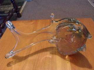 A BEAUTIFUL CLEAR GLASS FISH WITH A TINGE OF PINK !!!!!!