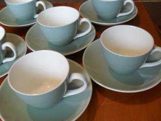 12 PIECES OF ((GREEN/WHITE )) POOLE (MADE IN ENGLAND)